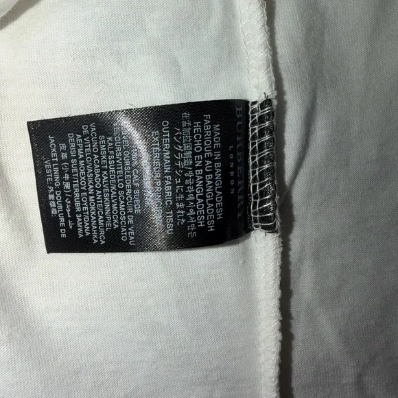 Burberry White and Gold Logo T-Shirt - Picture 11 of 15